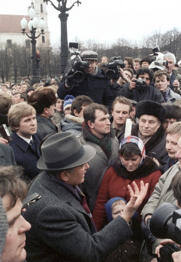 Michailas Gorbačiovas Vilniuje, 1990 metų sausis.