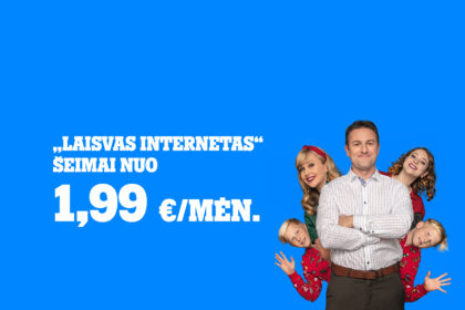Mobiliojo ryšio bendrovė „Tele2“ savo klientams parengė išskirtinius interneto namams pasiūlymus. Klientai, savo vardu operatoriaus tinkle turintys 1 ar daugiau numerių, jau dabar gali pasirinkti šeimos poreikius geriausiai atitinkantį „Tele2 Laisvo interneto“ planą nuo 1,99 Eur per mėn.