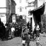 Gatvės vaizdas Vilniaus žydų kvartale. YADVASHEM.COM nuotr.
