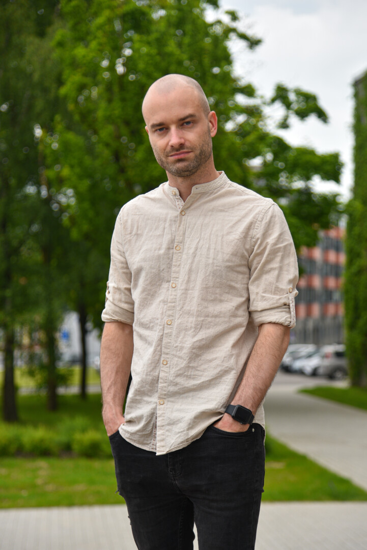 Doktorantūroje studijuojantis Aleksandras yra vienintelis garsaus lenkų kilmės Rusijos aktoriaus, Vladimiro Putino režimui pasipriešinusio Ivano Vyrypajevo mokinys. P. ŽIDONIO nuotr.